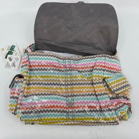 Kalencom New Orleans White Pink Chevron Baby Bag | Large Tote - Picture 6 of 8